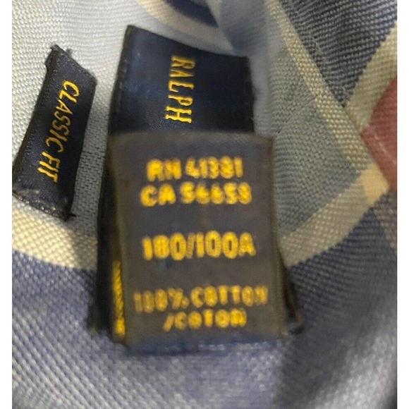 Ralph Lauren Classic Fit Plaid Long Sleeve Button Up Shirt‎ Men’s Size L - Picture 8 of 9